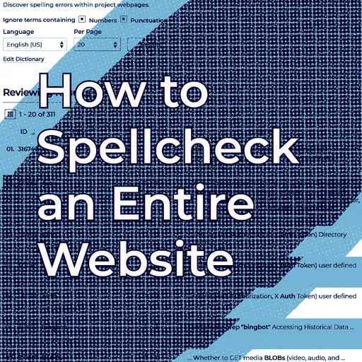 How to Spellcheck an Entire Website (image of text)